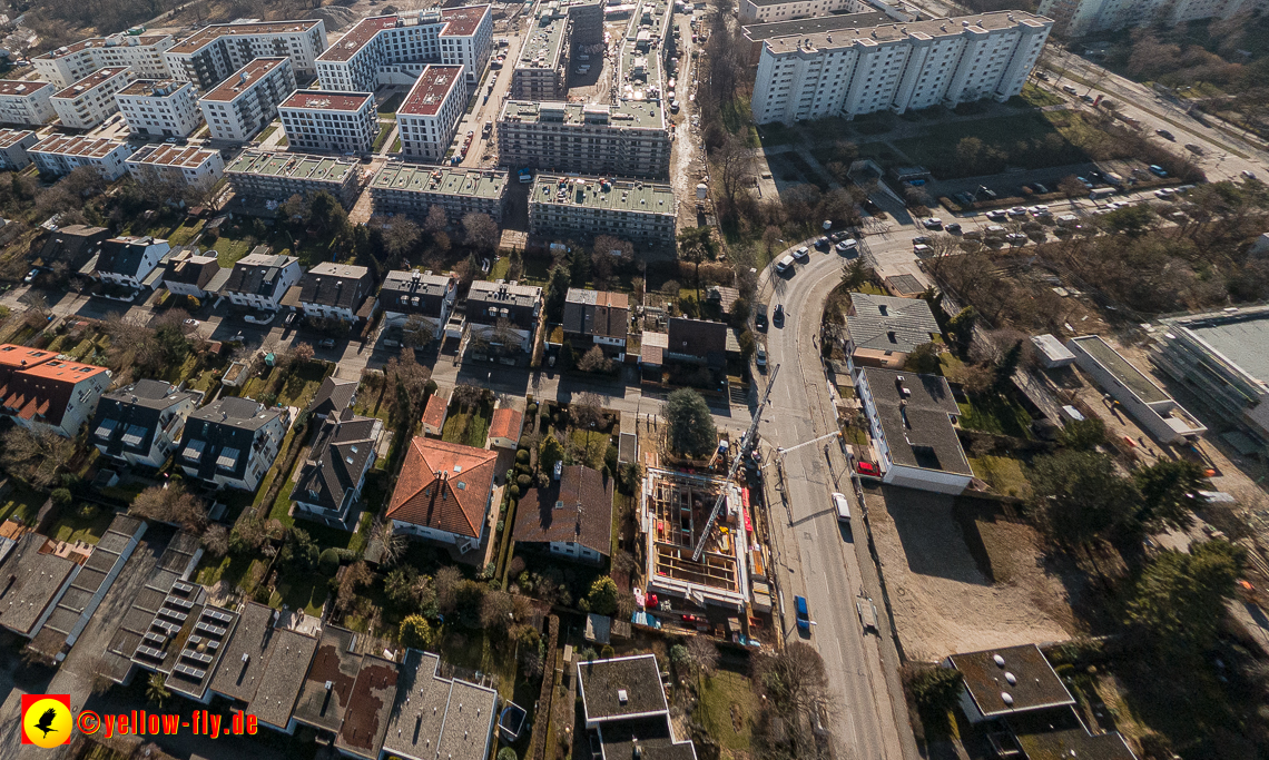 15.02.2023 - Baustell an der Niederalmstraße 16 aus der Luft